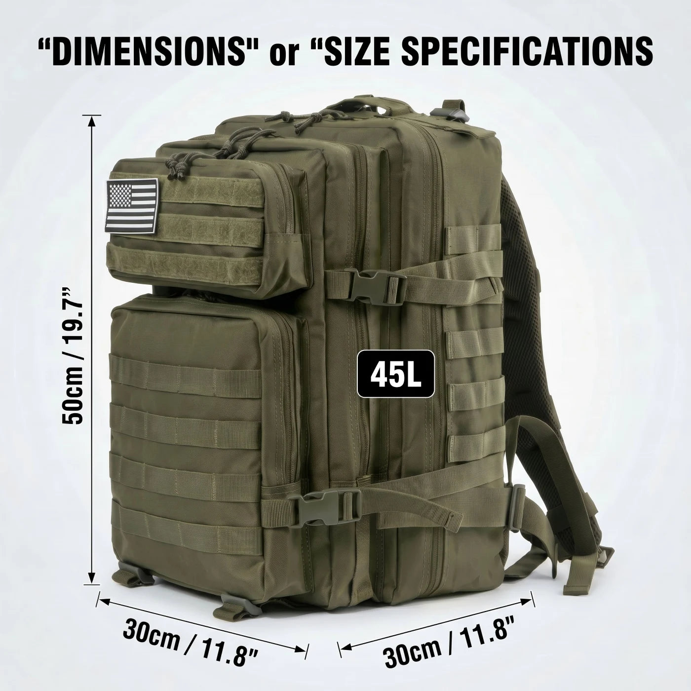 45L Tactical Travel Backpack Large Capacity