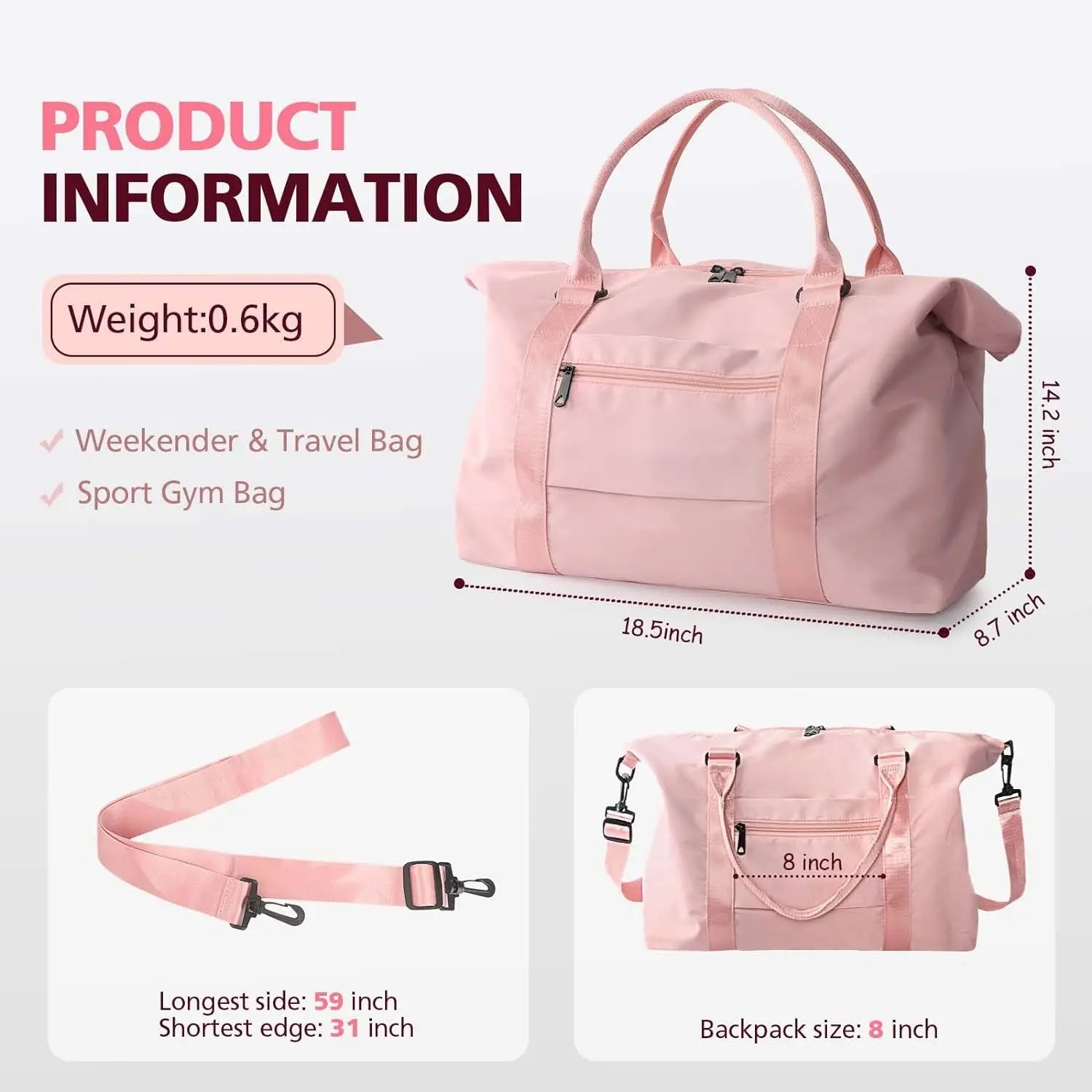 Mini Duffle Bag  with Yoga Mat Holder