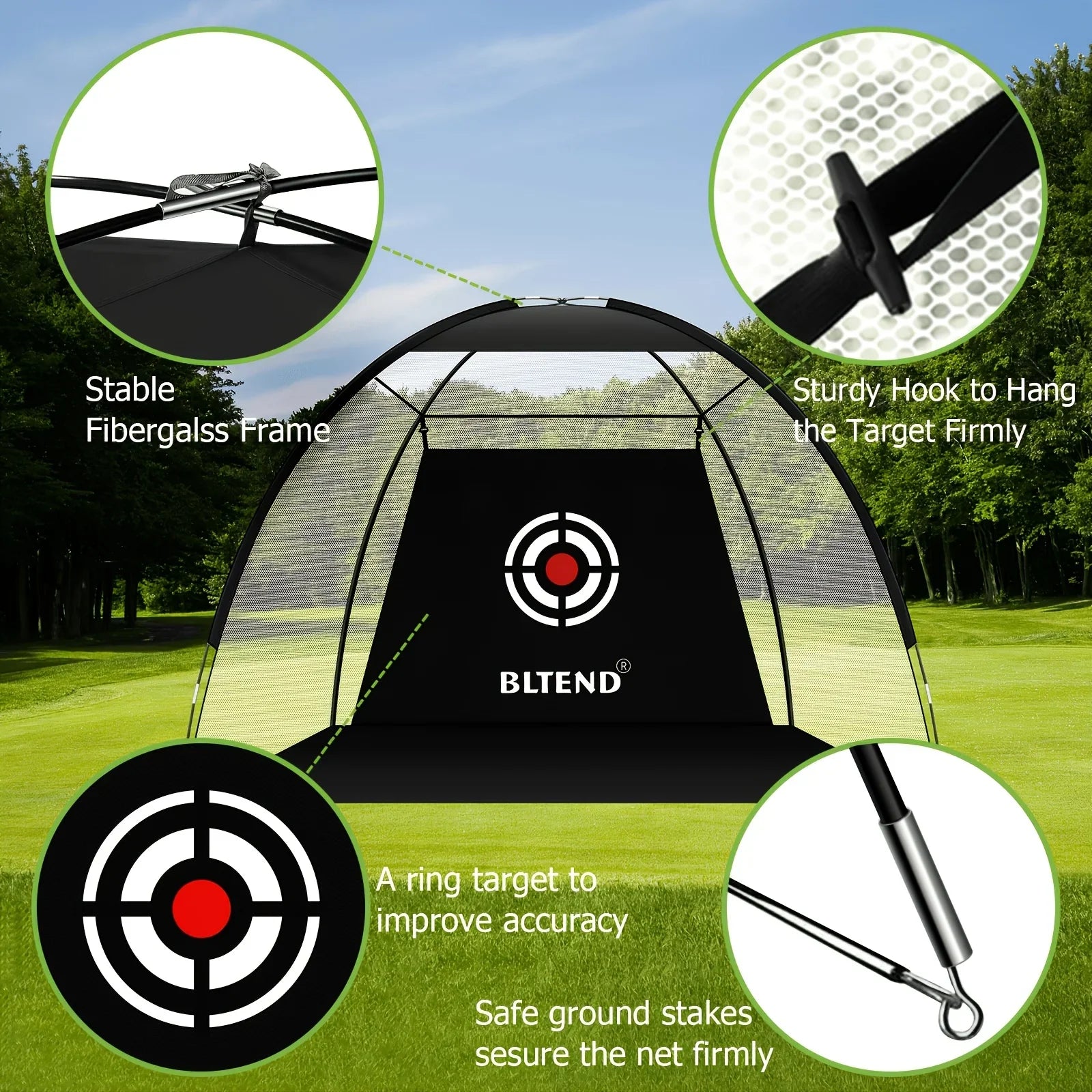 Heavy Duty Golf Hitting Net, 10x7ft