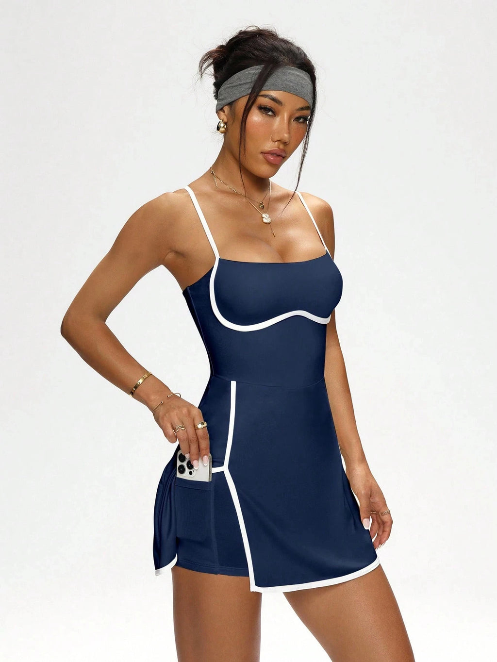 Navy Blue Women's Tennis Skirt