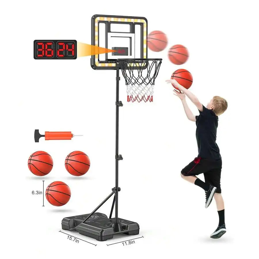 Basketball Hoop For Kids With Electronic Scoreboard