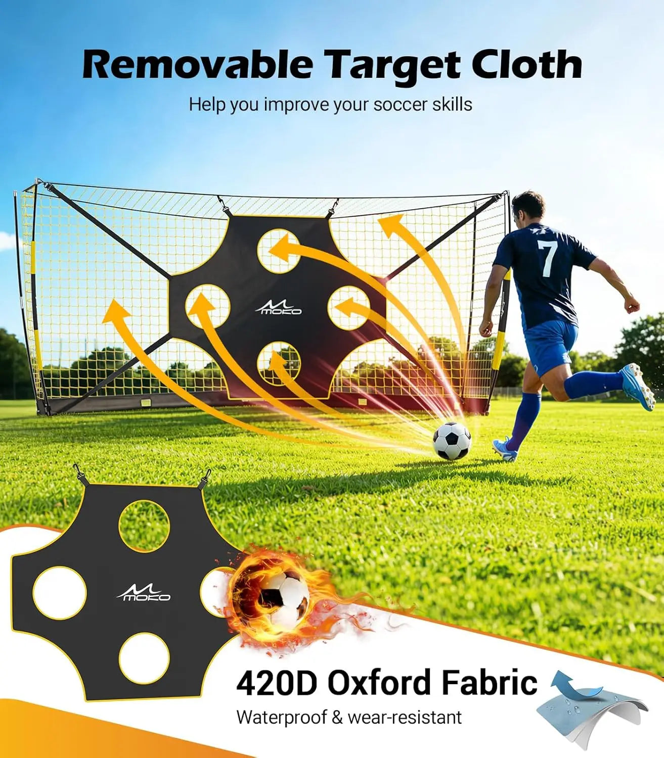 12x6 FT Soccer Goal with Precision Target