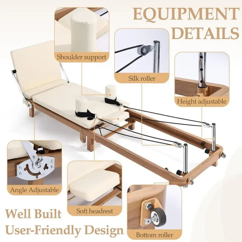 Foldable Pilates Reformer With Square Box