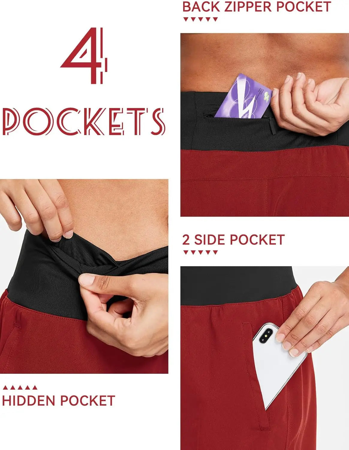 Women High Waist Solid 5" Workout Shorts