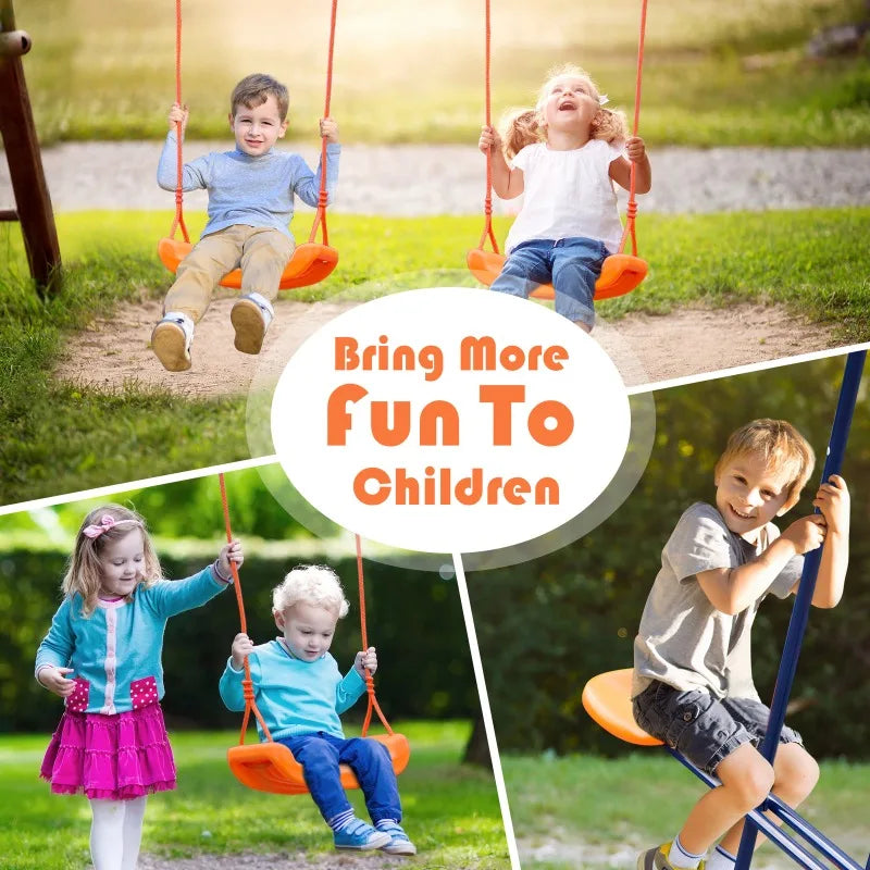 Metal Play Swing Set W/ 2 Seats