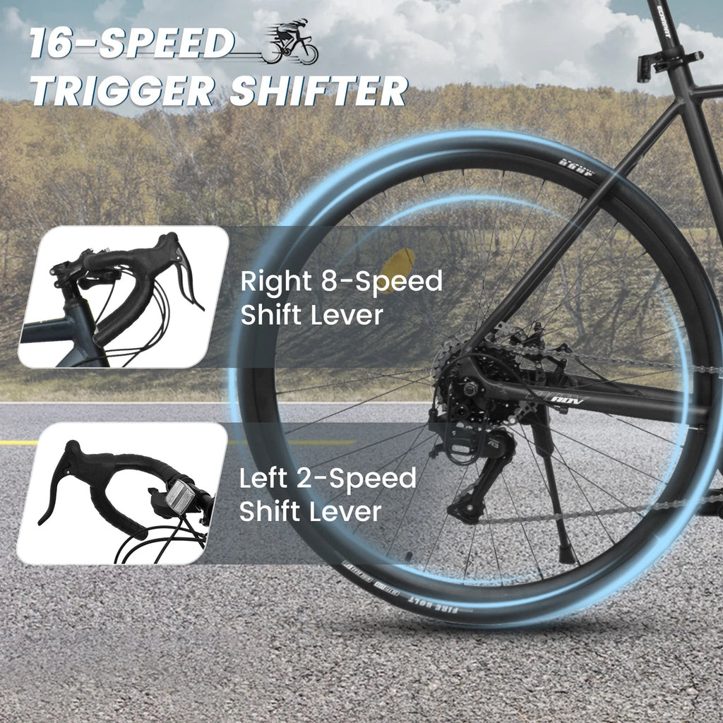 700C Road Bike, 16 Speed Road Bicycle