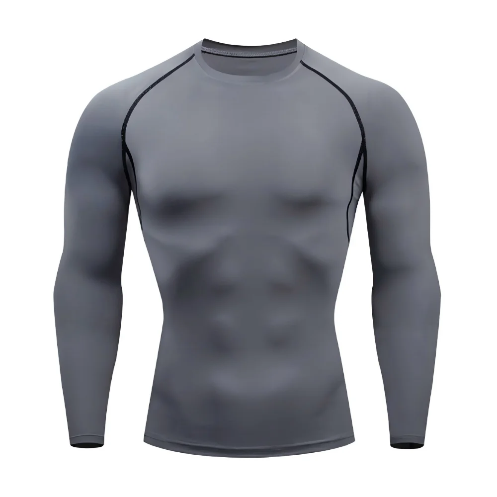 Men Bodybuilding Sports Compression T-Shirt LS