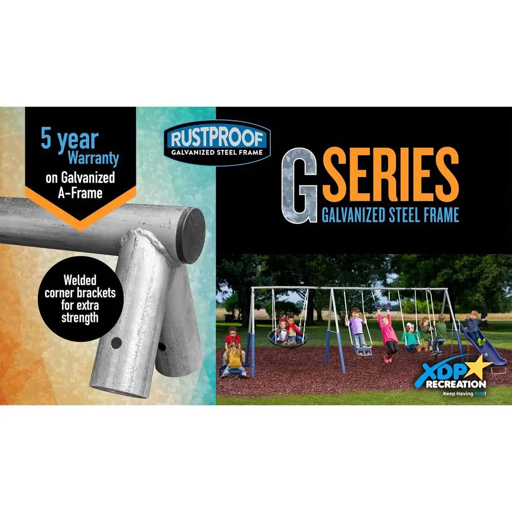 Metal AFrame Kids Swing Set