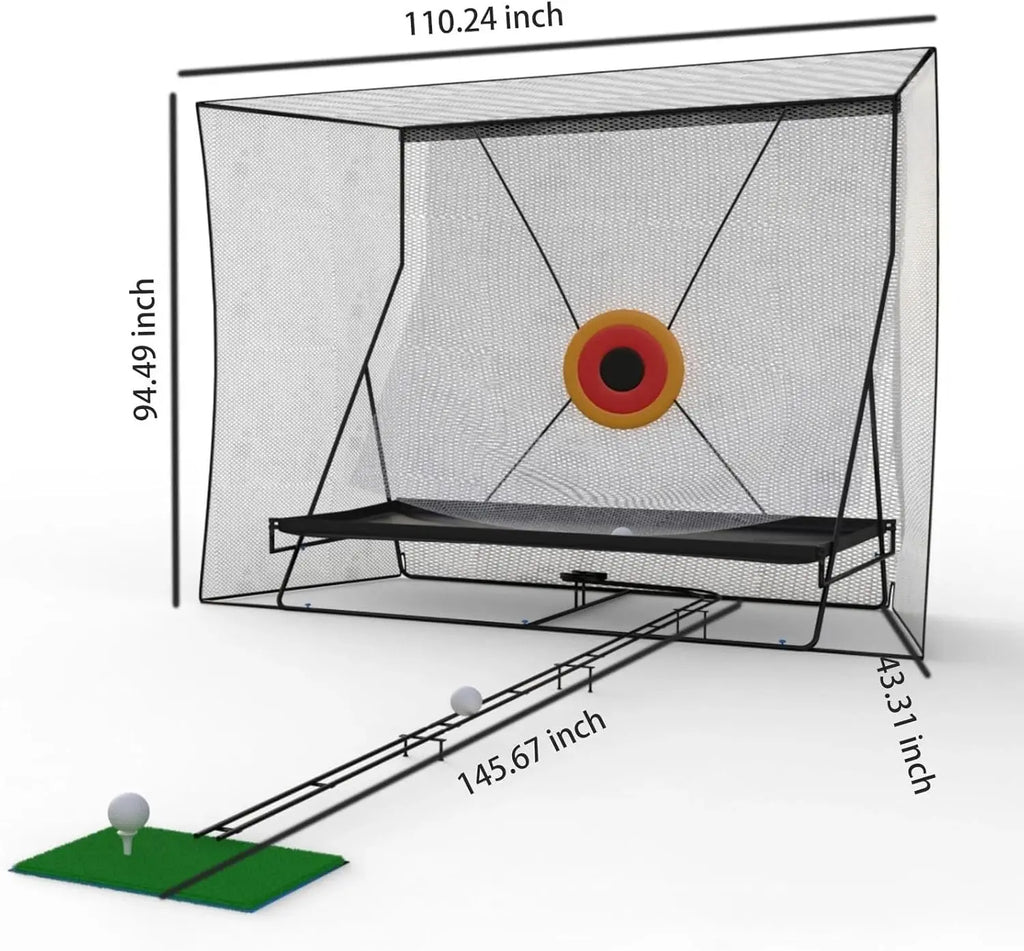 Golf Practice Net (305 x 244 cm) with Ball Return