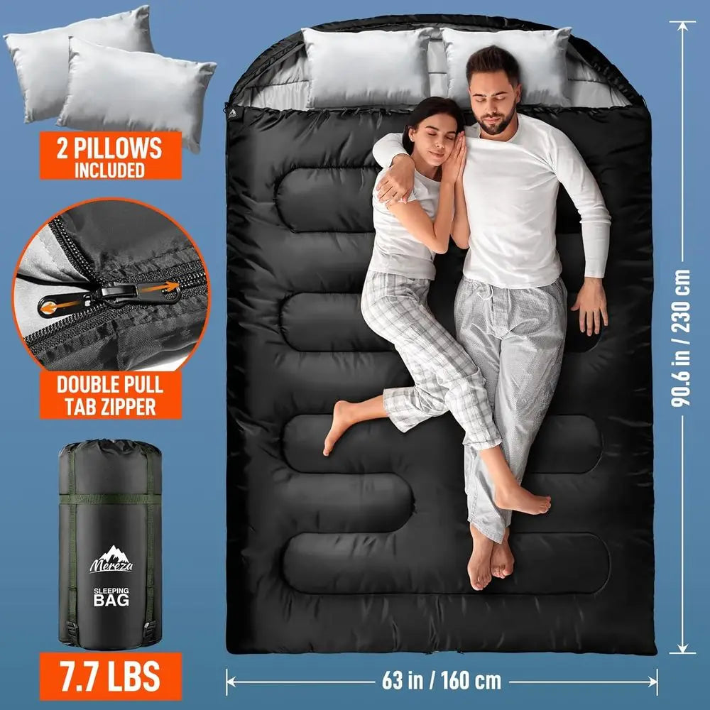 Extra Large Double Sleeping Bag for Two