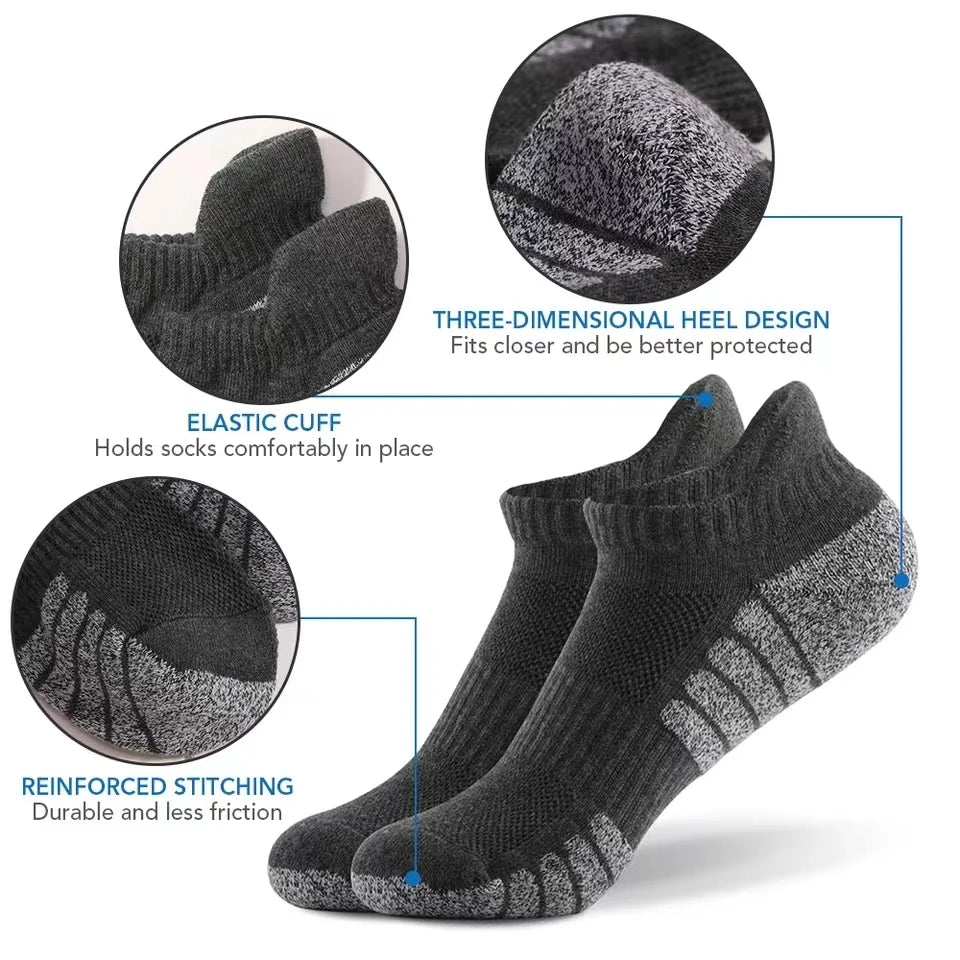 3 Pairs Professional Men's Fitness Ankle Socks