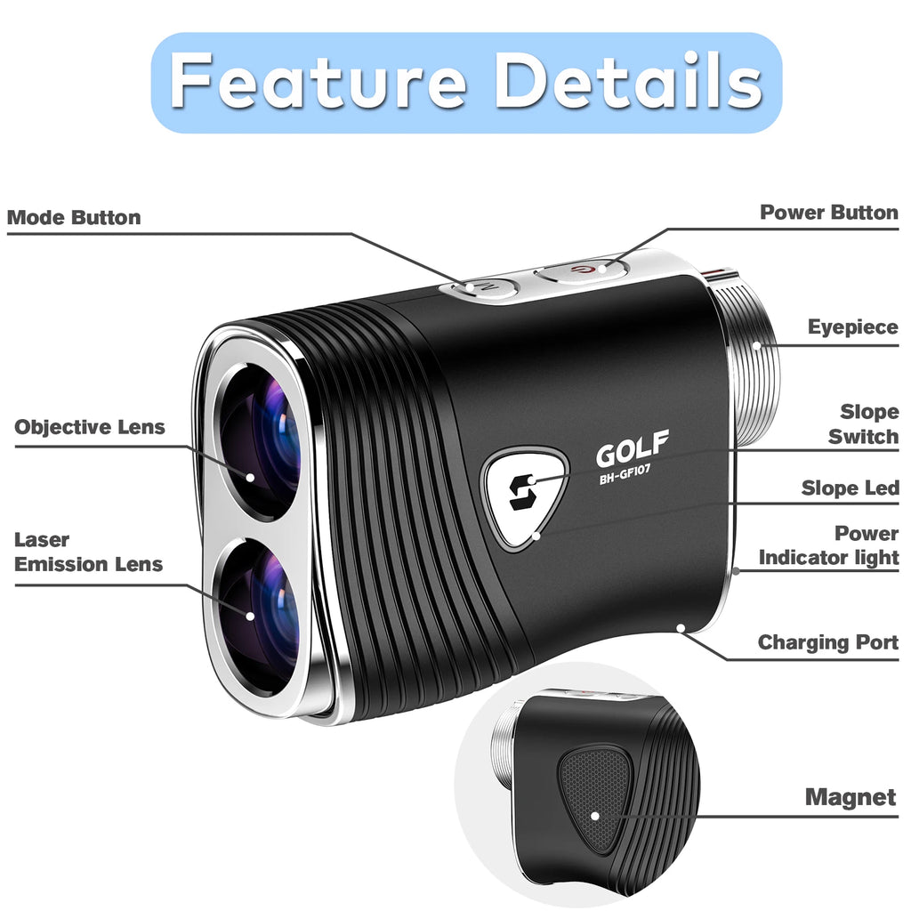 Golf Rangefinder 1200 Yards Slope Compensation