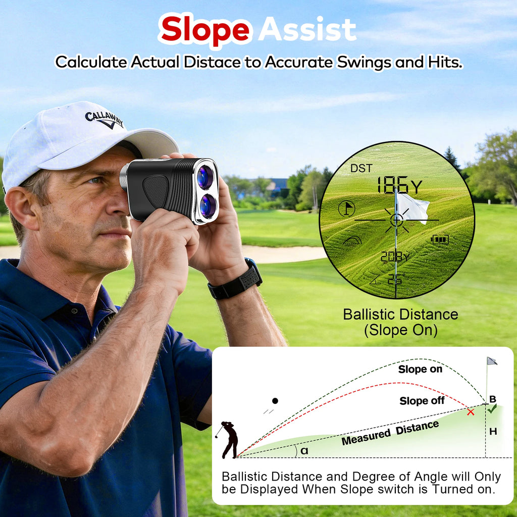Golf Rangefinder 1200 Yards Slope Compensation