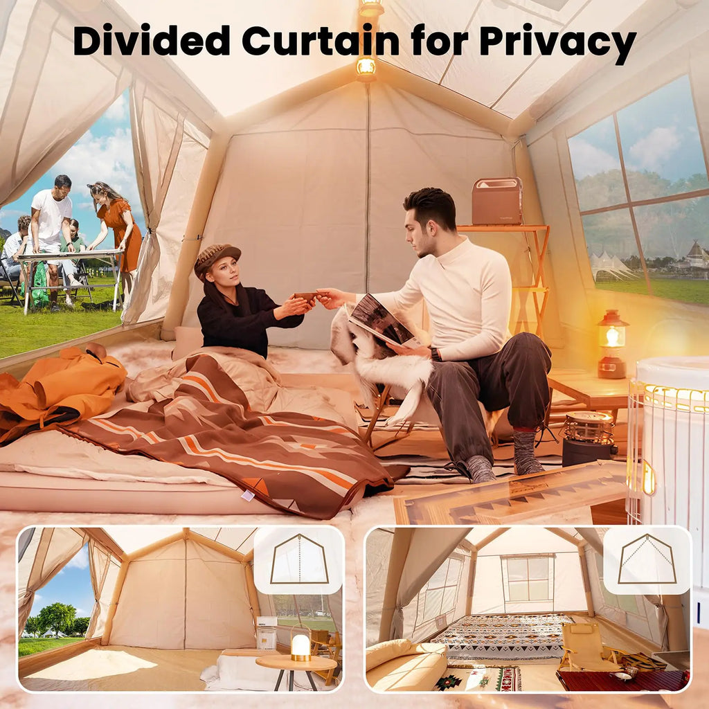 Inflatable Camping Tent With Stove