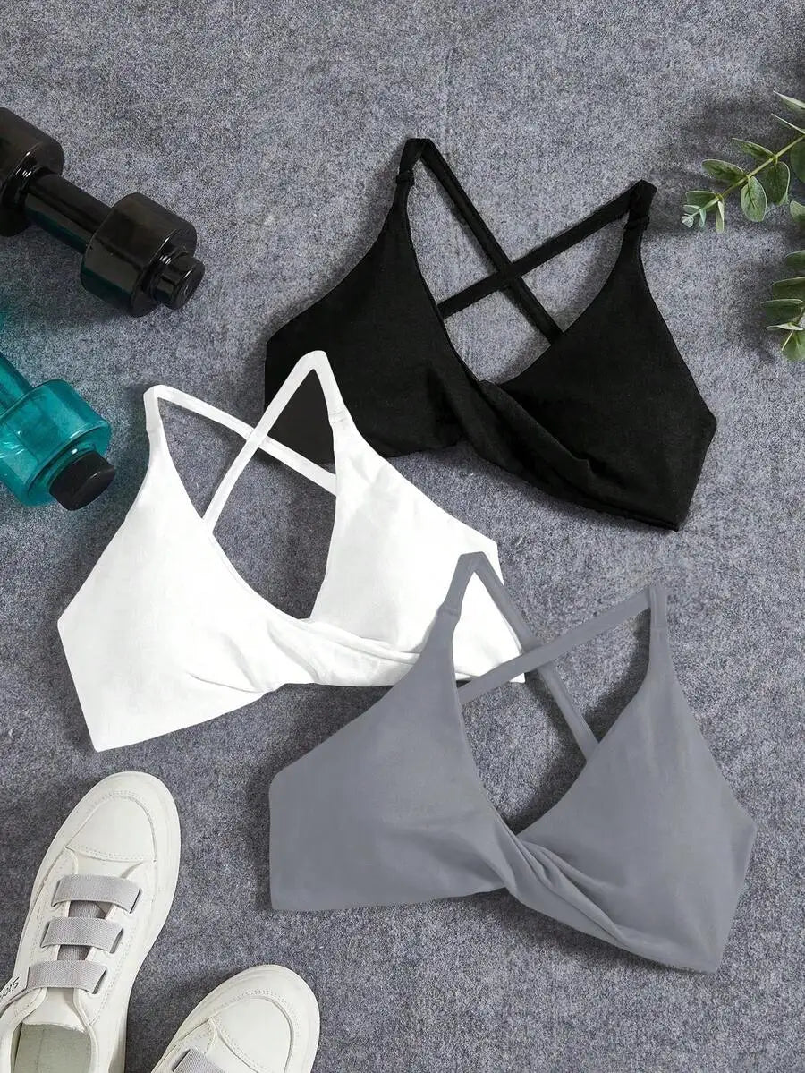 3PCS Seamless Yoga Sports Bra Set