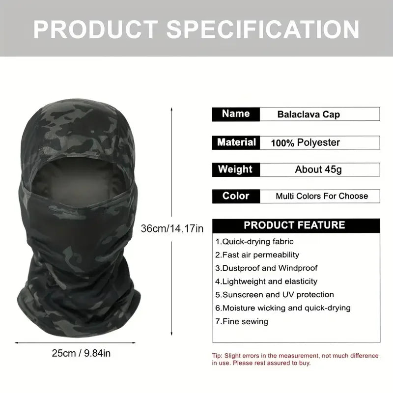 Camouflage Balaclava Hat  Full Face Mask