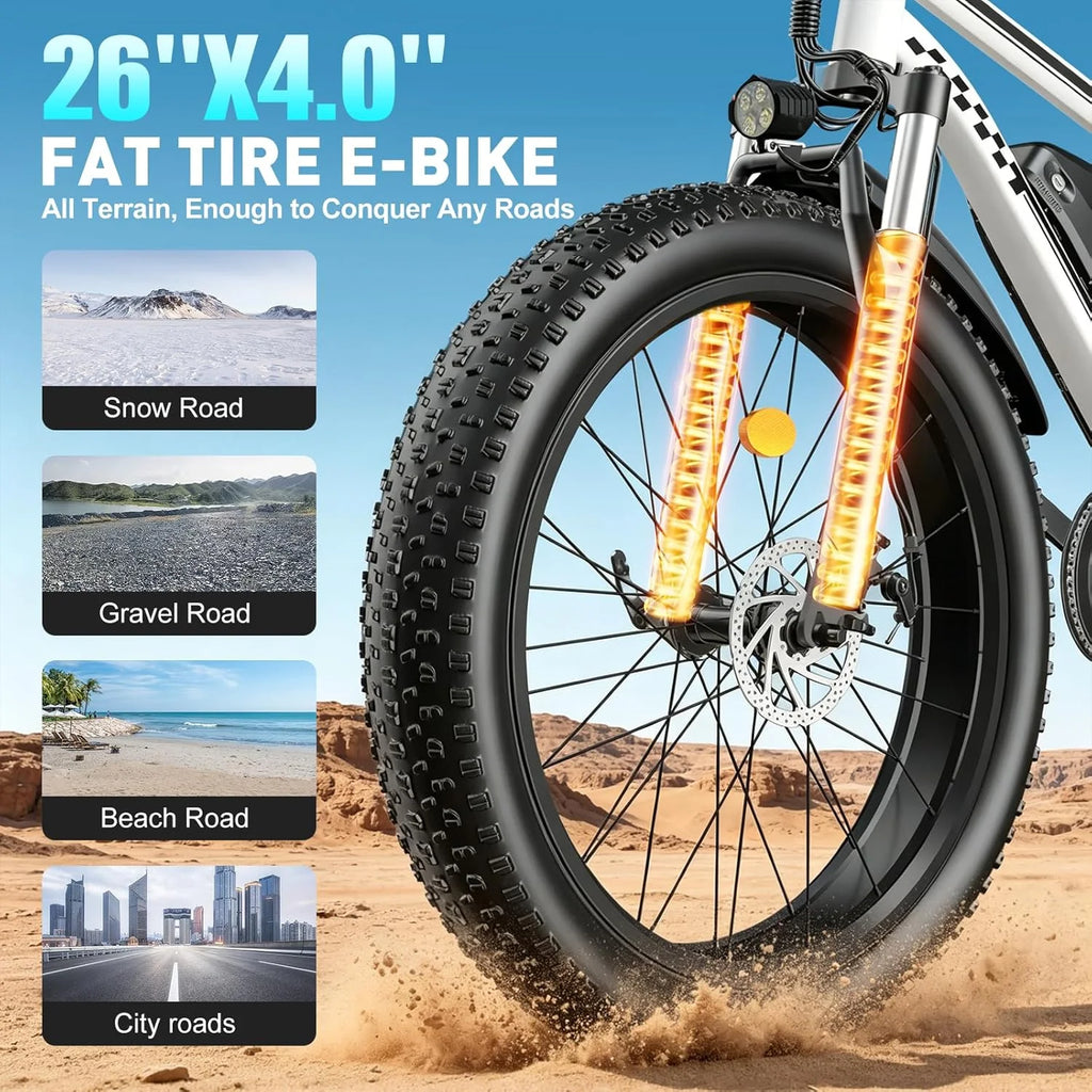 1500W Mountain Ebike 26x4 Inch