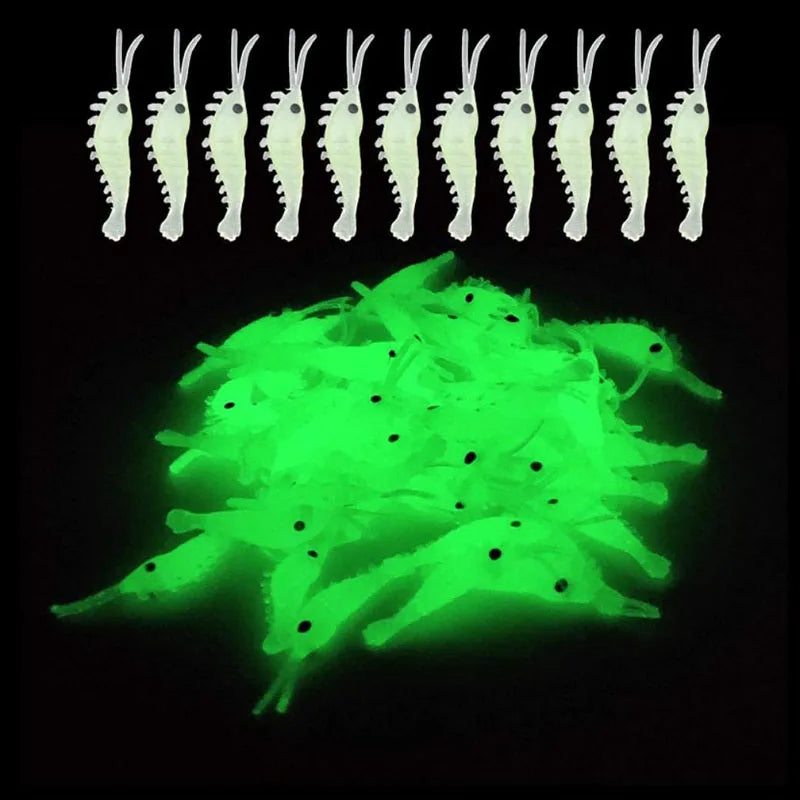50Pcs Luminous Shrimp Fishing Bait