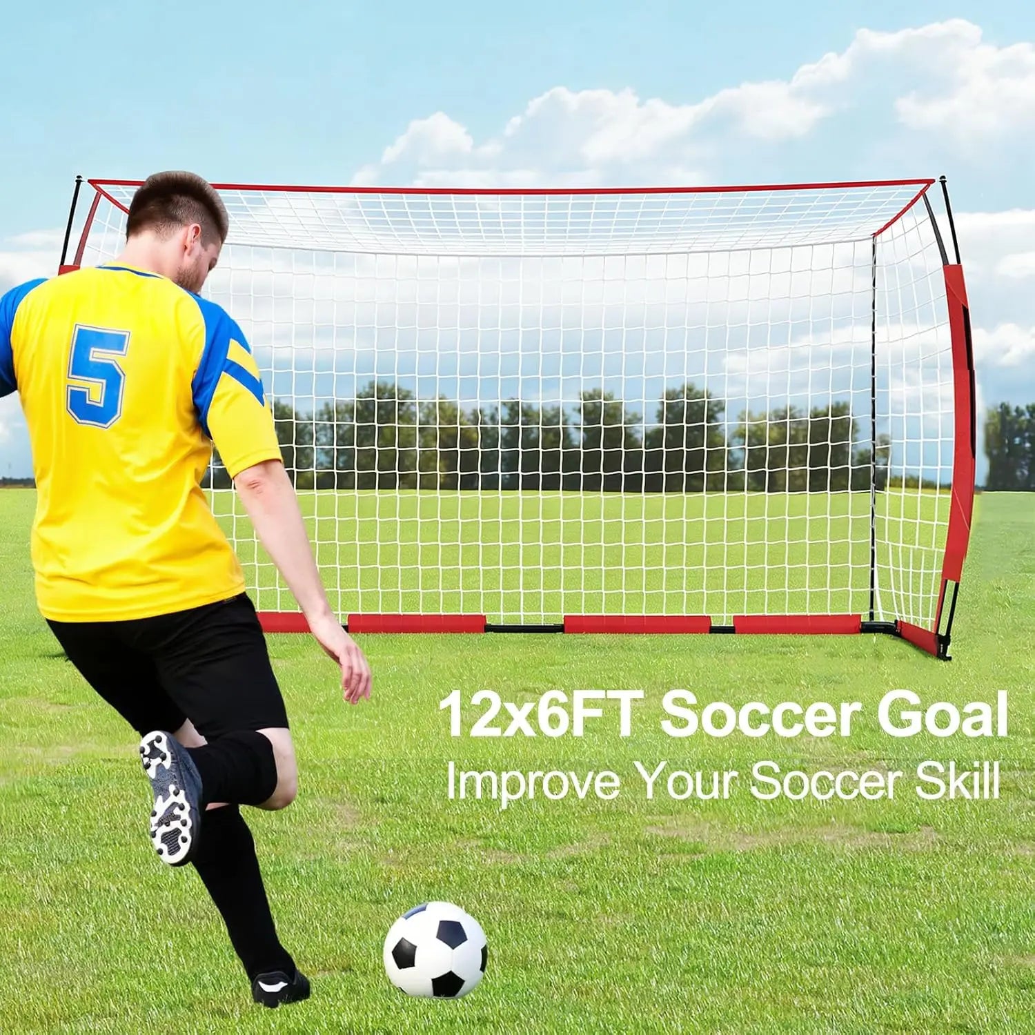 12x6 ft Steel Competition Soccer Goal