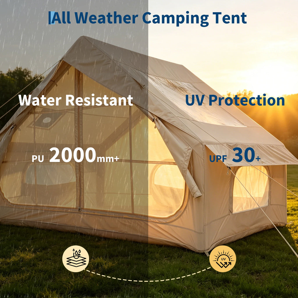 Spacious & Waterproof Inflatable Camping Tent
