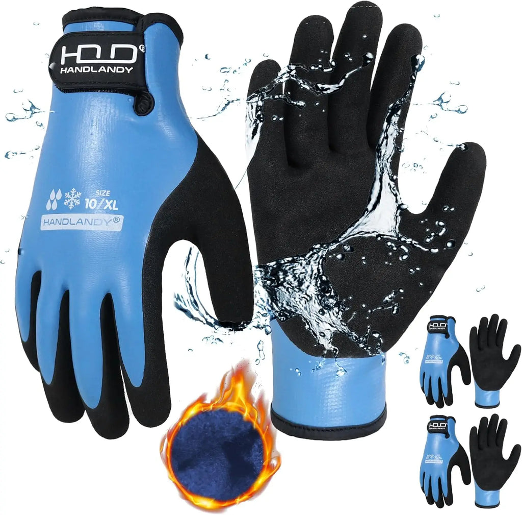 2 Pairs Insulated Waterproof Work Gloves