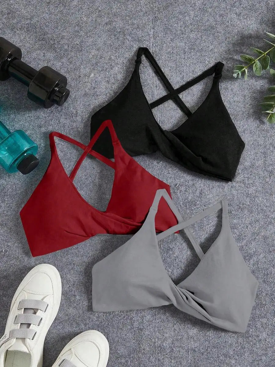 3PCS Seamless Yoga Sports Bra Set