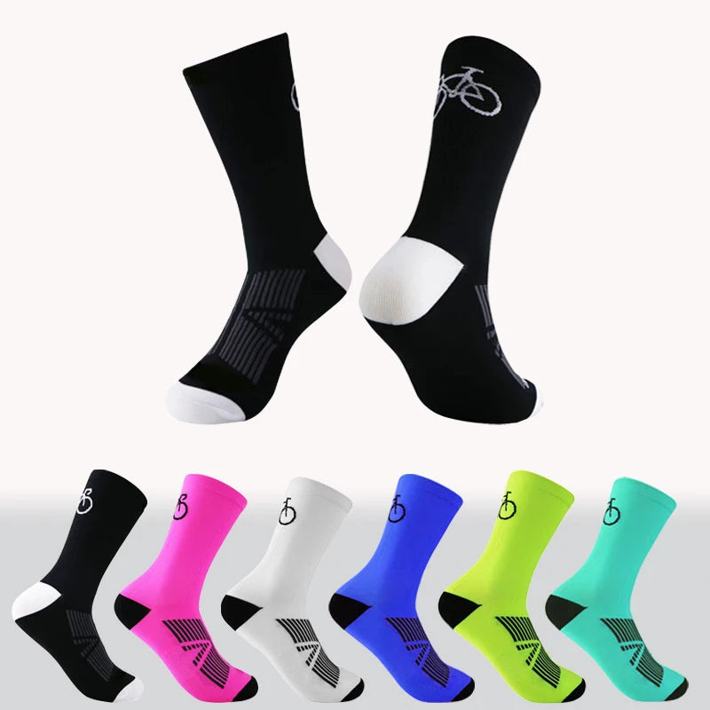 3 Pairs Cycling Socks Men Breathable Mesh