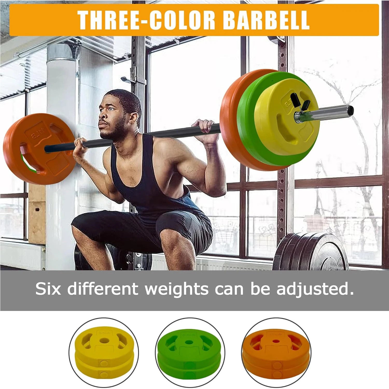 Adjustable Barbell Weight Set, 40lb