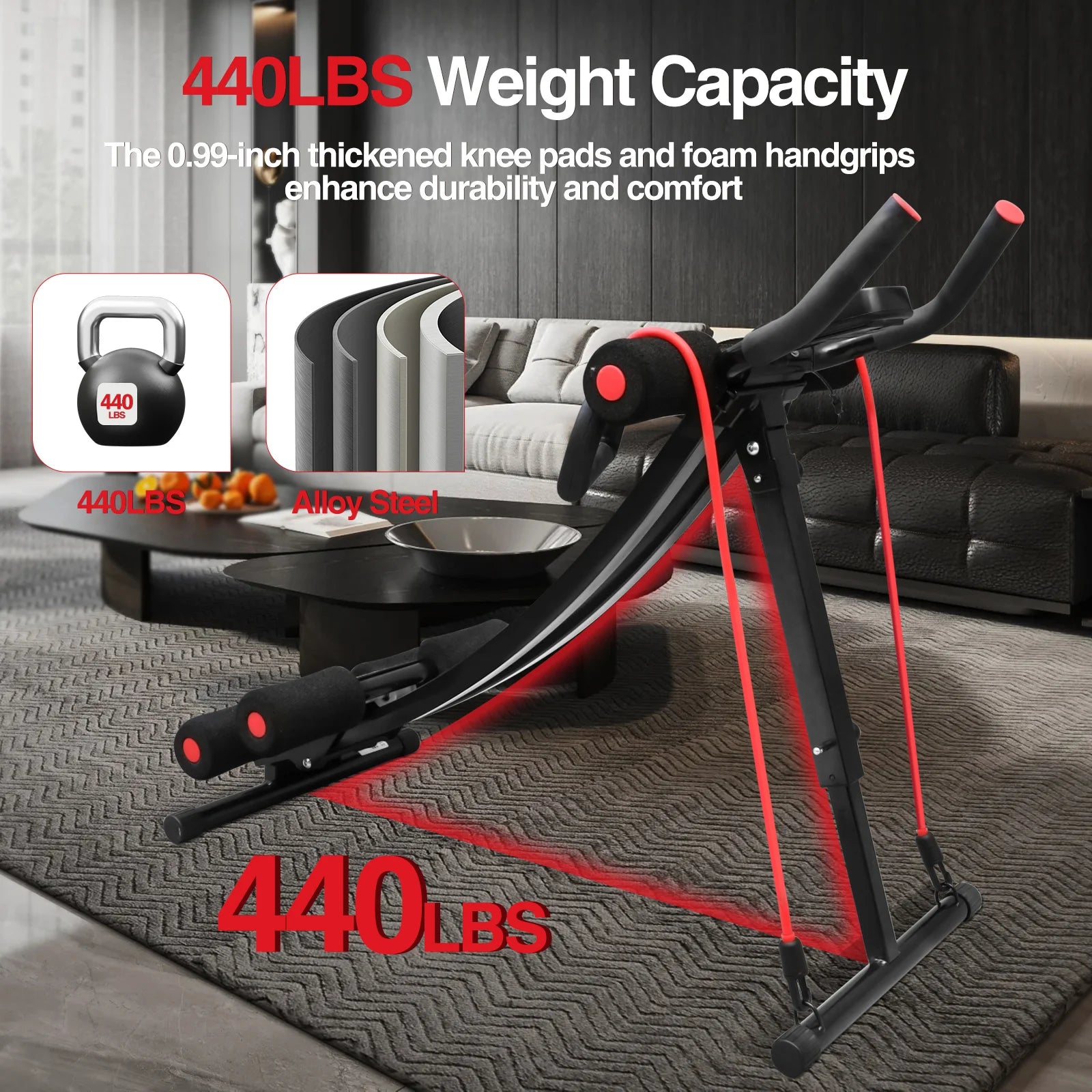 Foldable Ab Machine Max 440lbs
