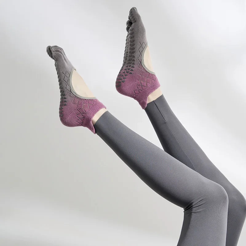 Pilates Five Toe Silicone Socks Women