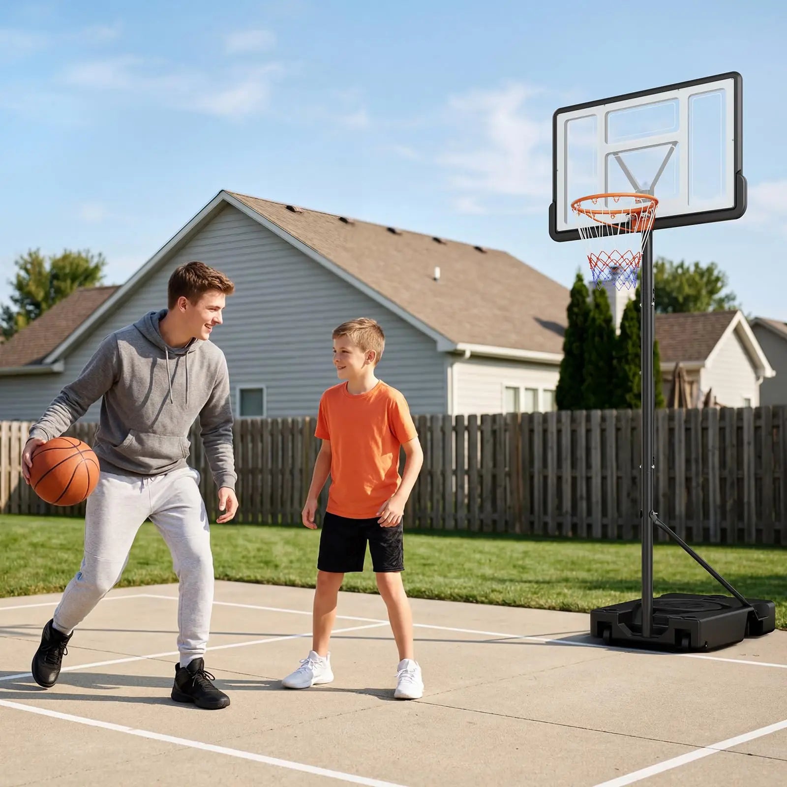 44 Inch Portable Basketball Hoop