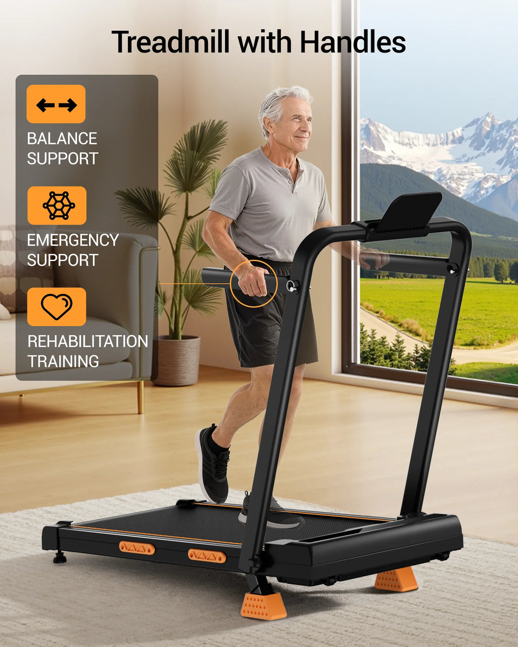 2 In 1 Foldable Walking Running Treadmill