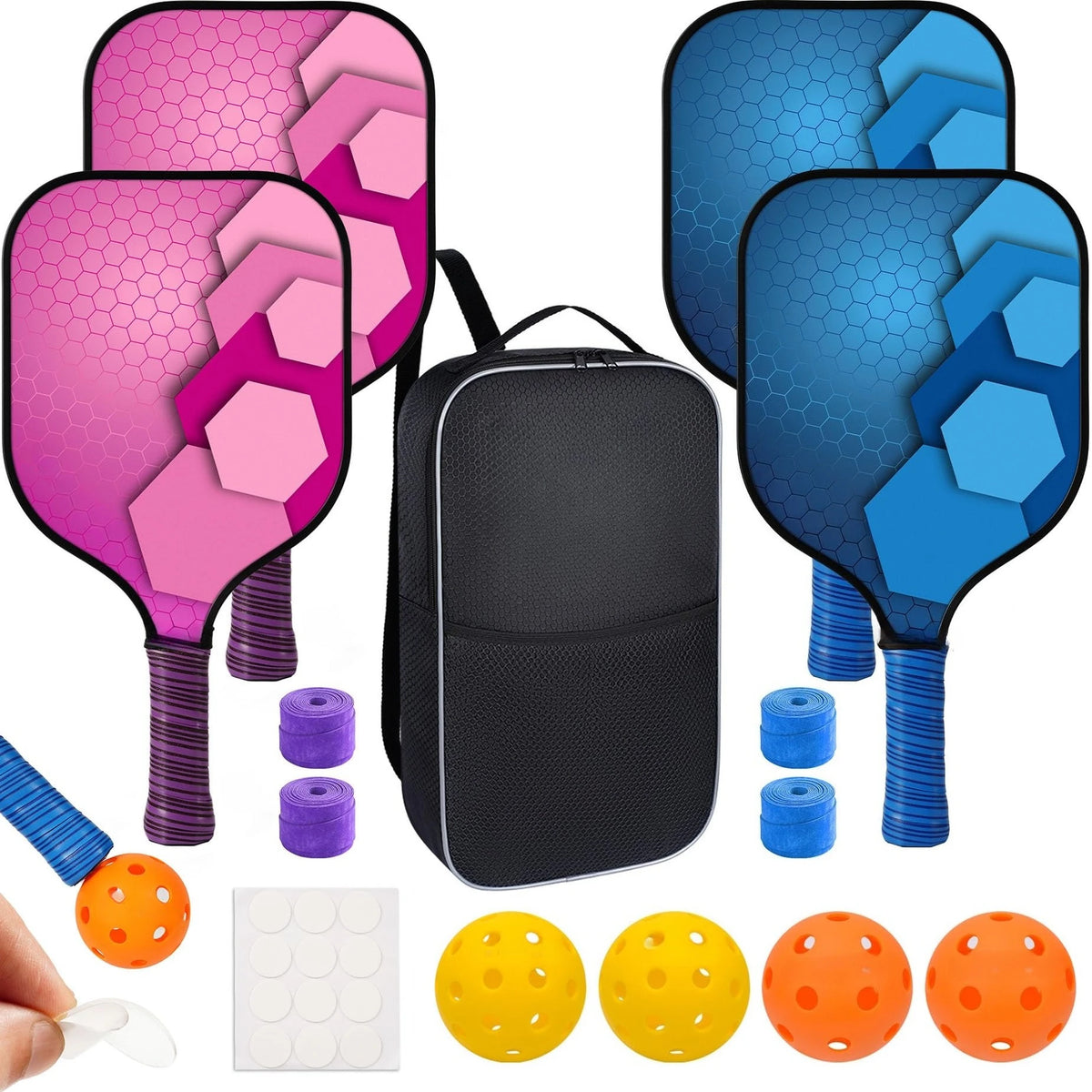 2 Pack 4 Pack USAPA Approved Fiberglass Pickleball Paddles
