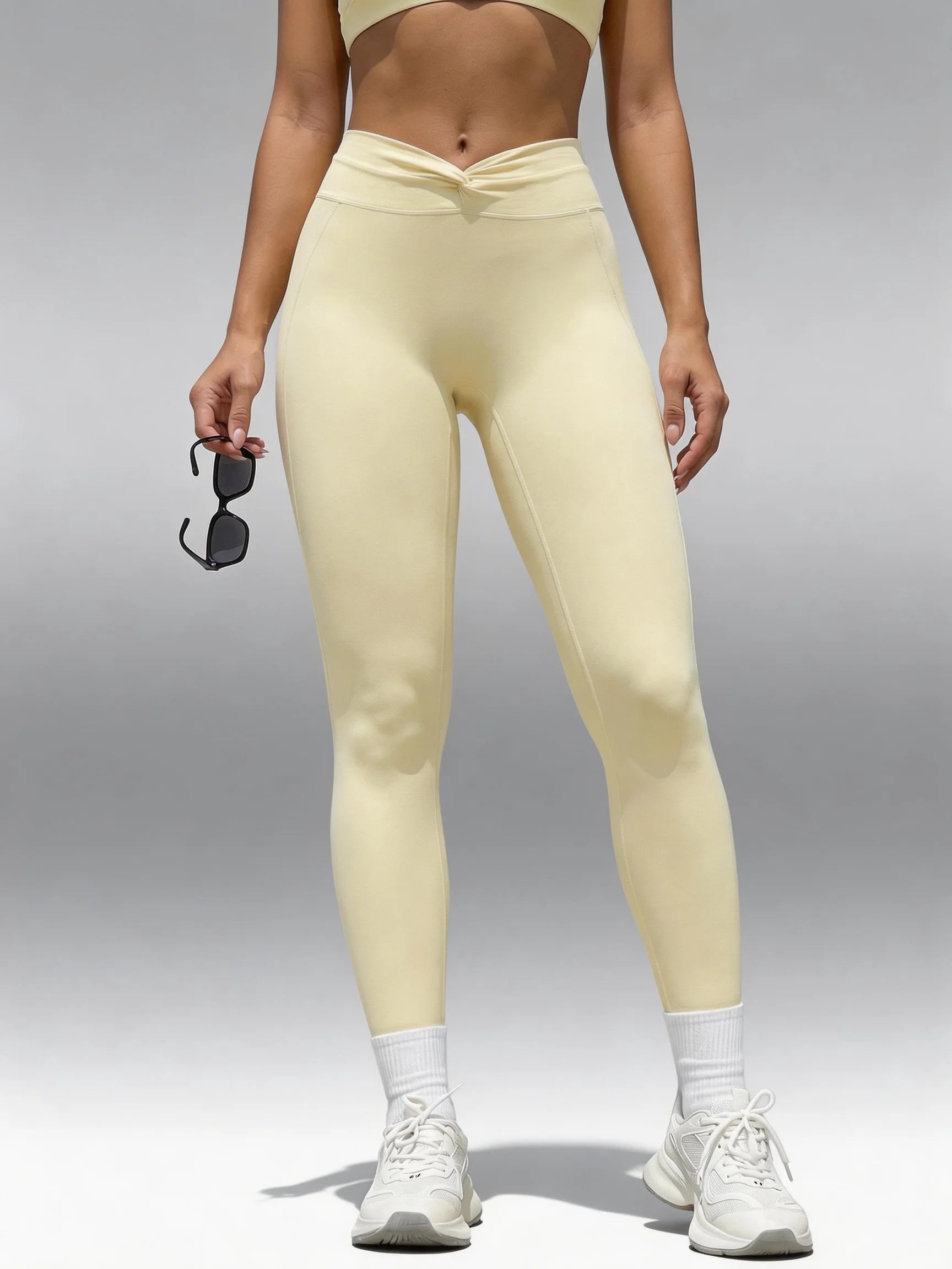 Fitness Leggings V-Shaped Cross-Knot