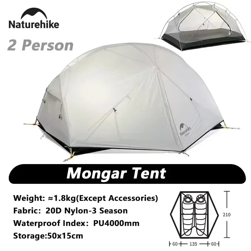2 Person Tent 20D Nylon 210T Waterproof