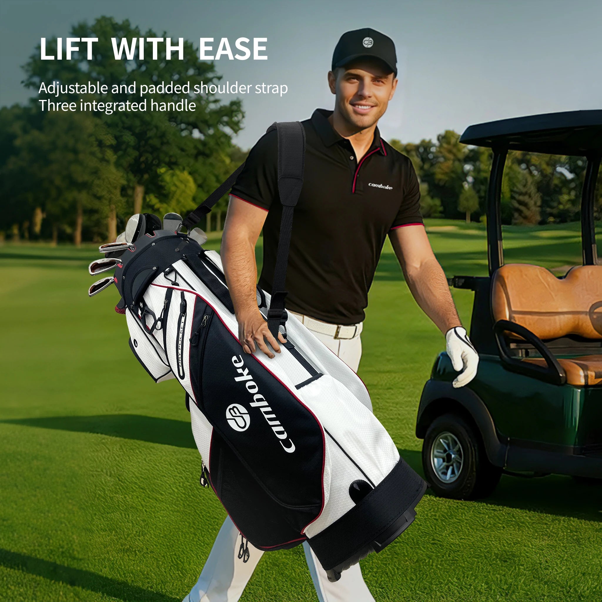 14 Way Full Length Dividers Golf Cart Bag