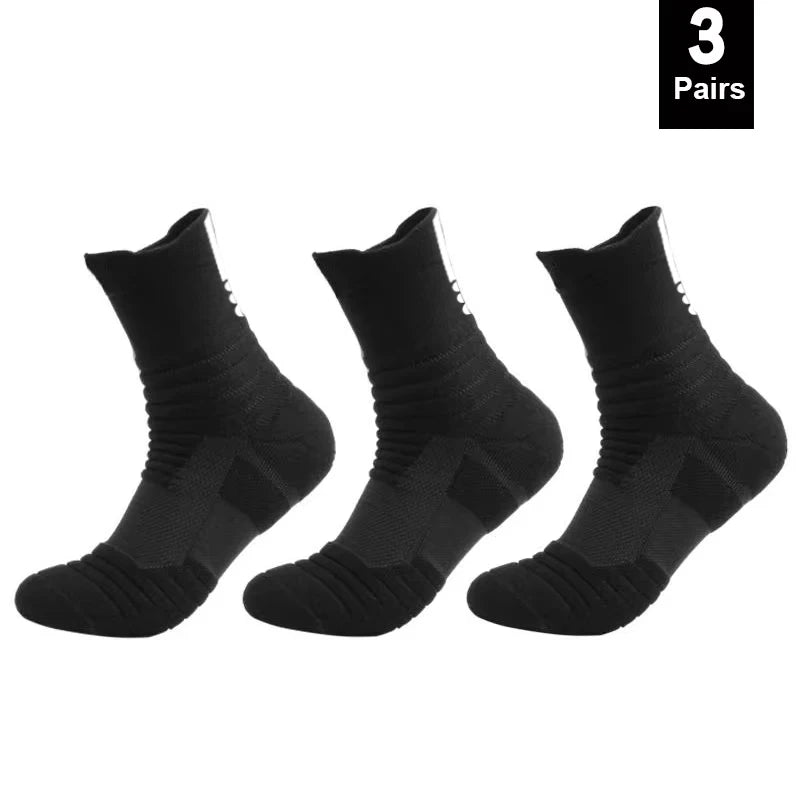 1/3 Pairs Anti-slip Football Basketball  Socks