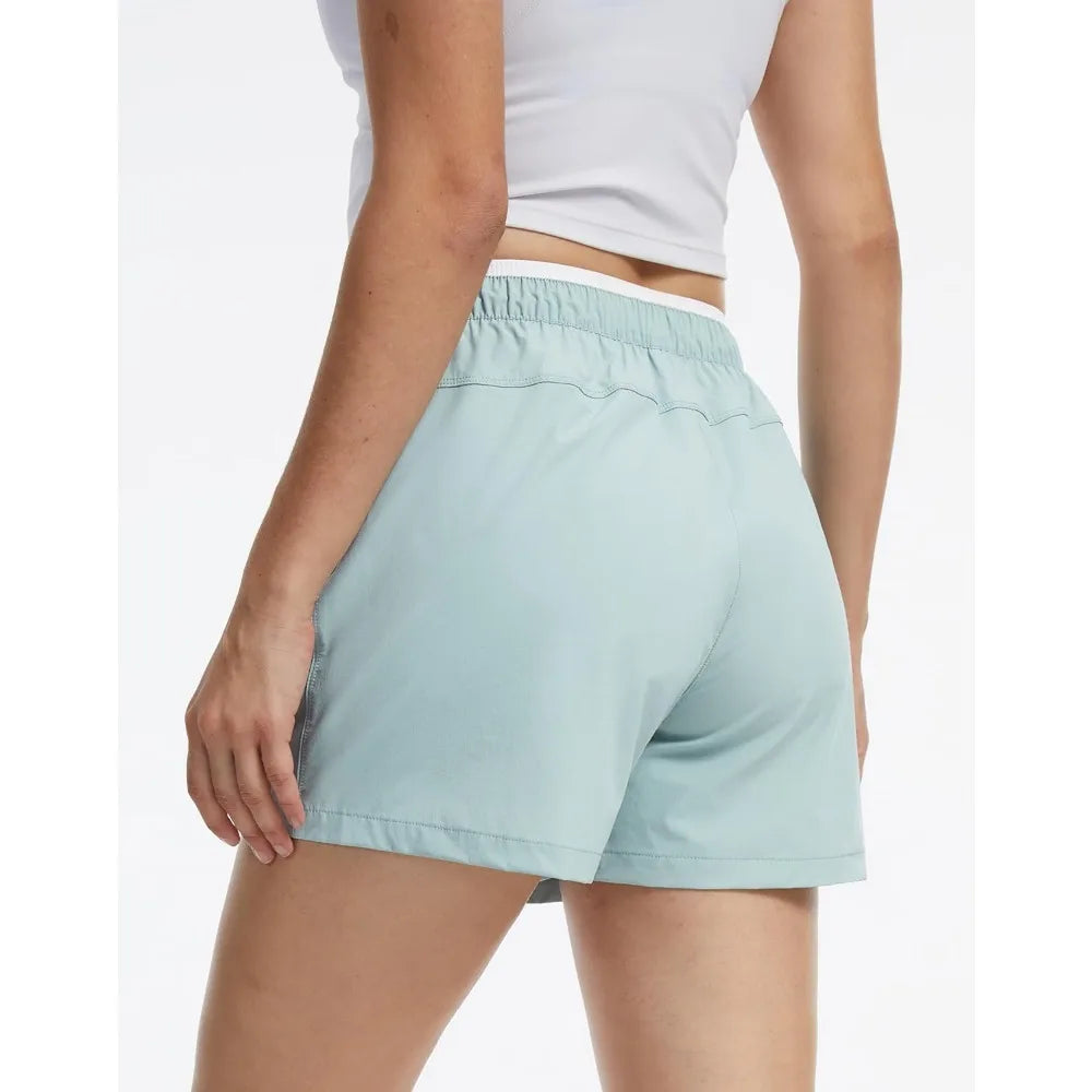 Women's Athletic Running Shorts 4" Water Resistant