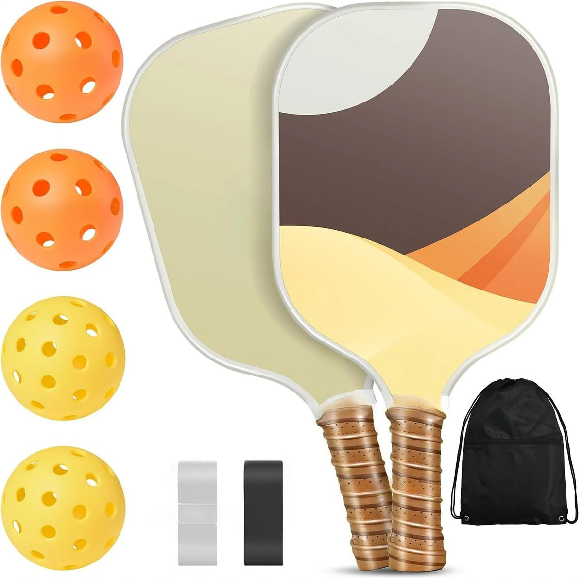 2 -4 Pack USAPA Approved Fiberglass Pickleball Paddles Set