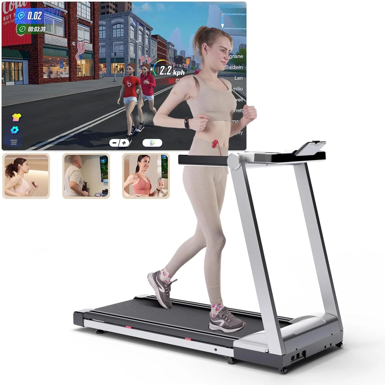 3.5HP Foldable Treadmill 350lbs