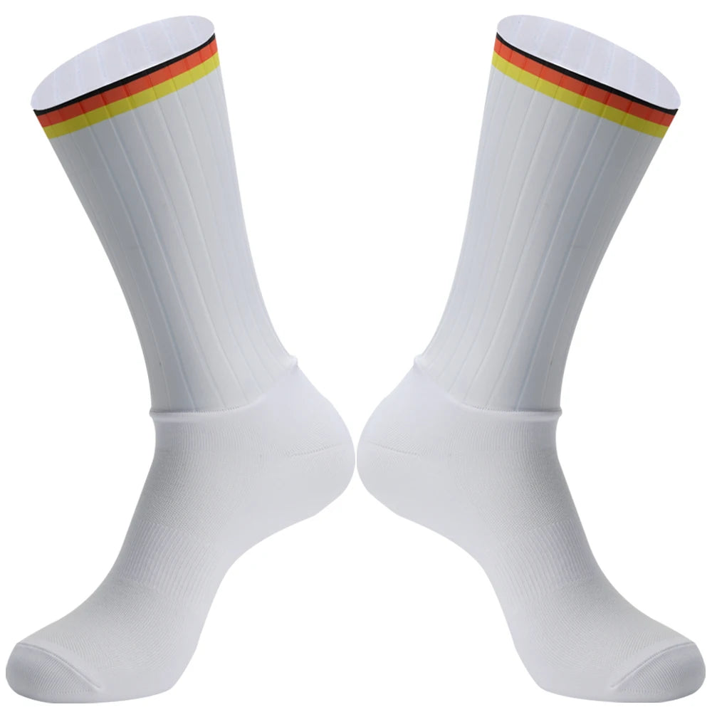 Striped Cycling Socks Non-Slip