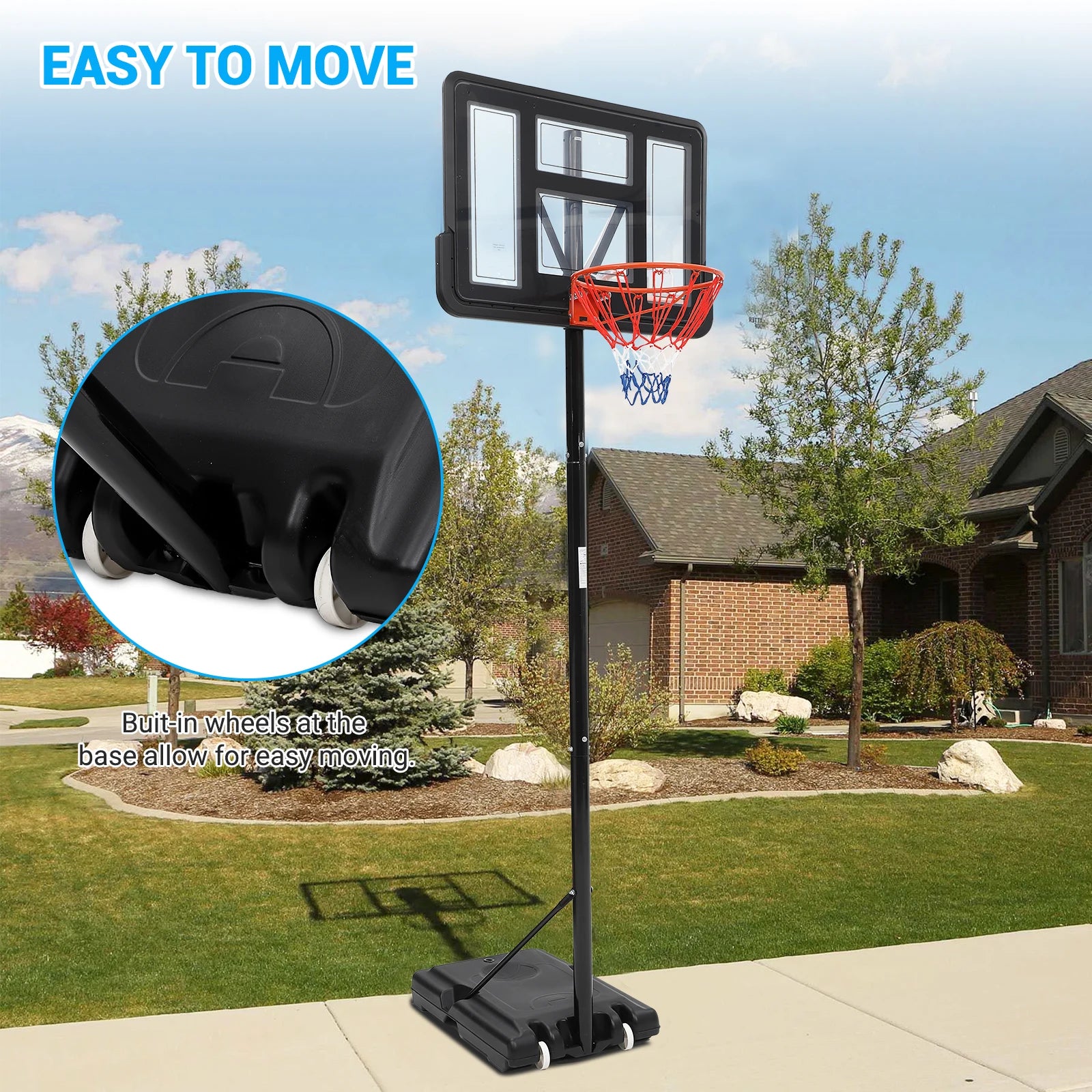 Basketball Hoop Outdoor 5.2ft-10ft