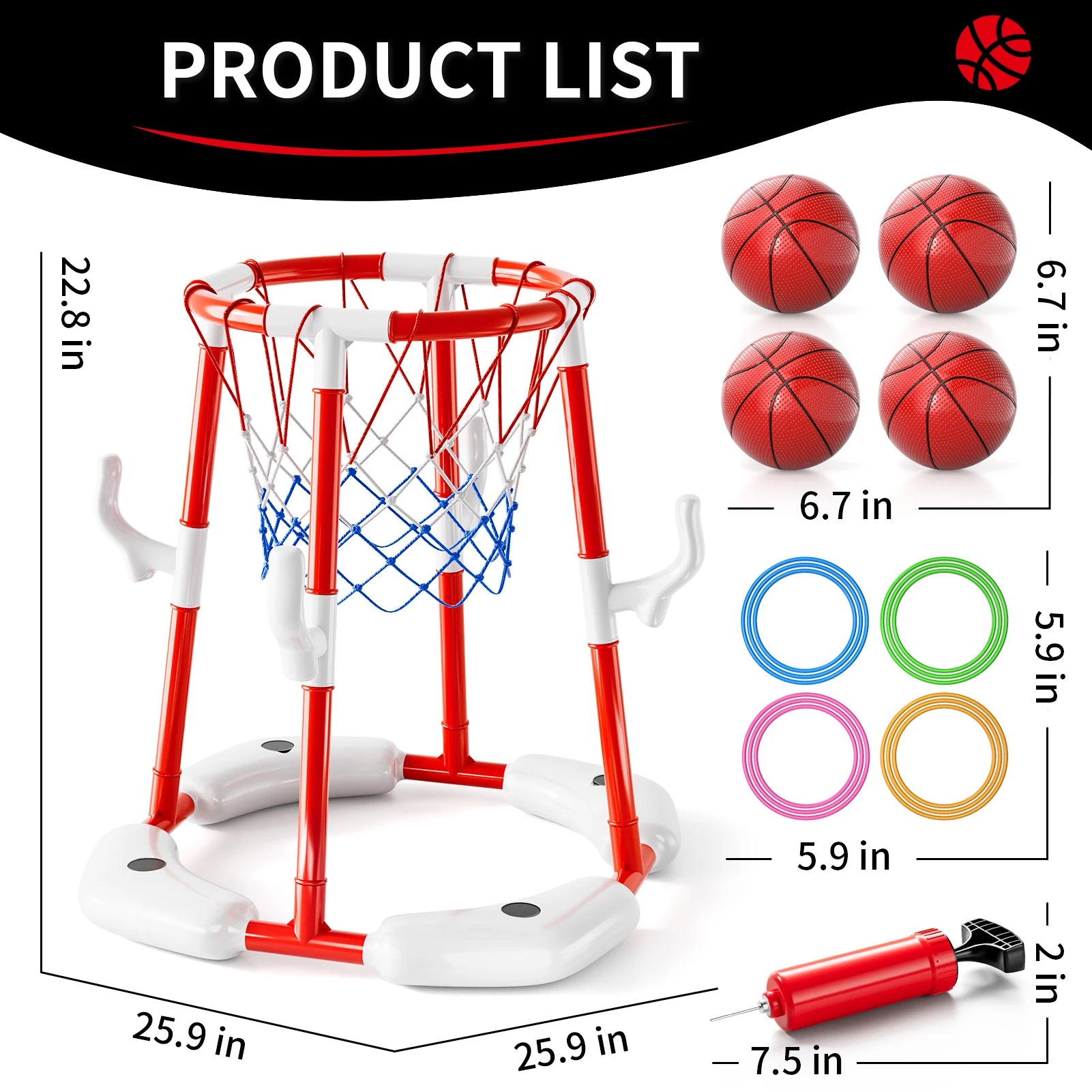 Floating Basketball Pool Game