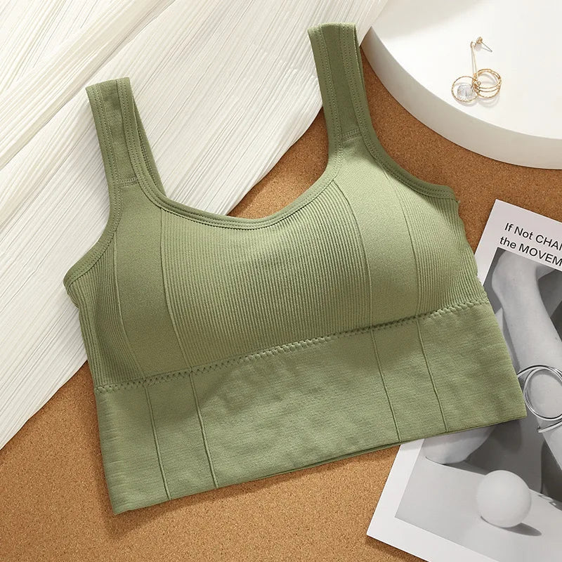 Crop Top Push Up Sport Bra