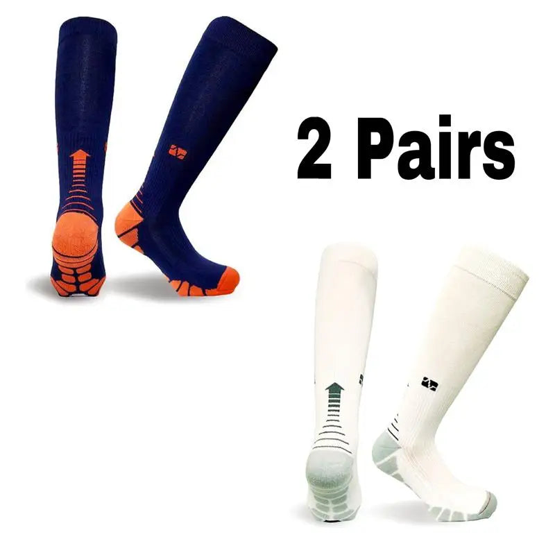Pairs Men Compression Socks Football Soccer