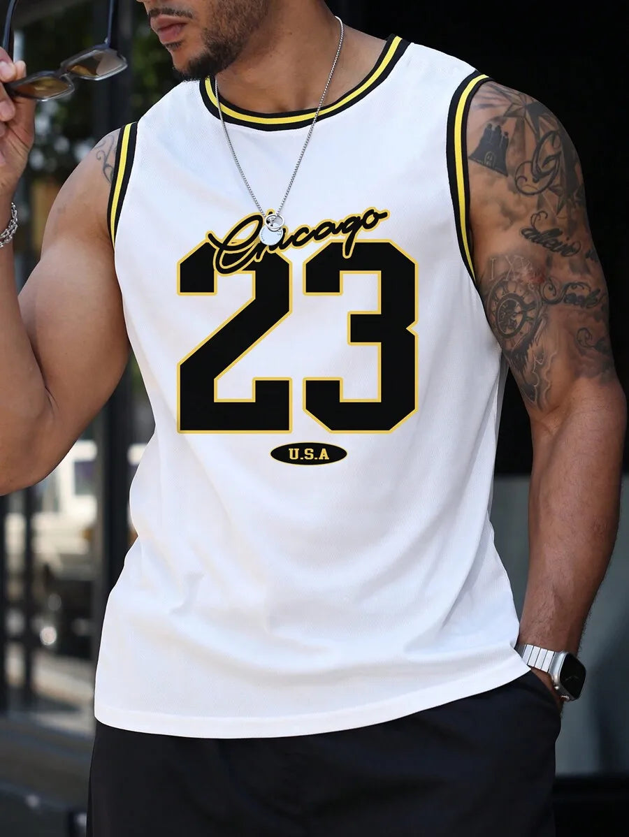 Men's  Sleeveless  Tank Top  Bold 23  Number