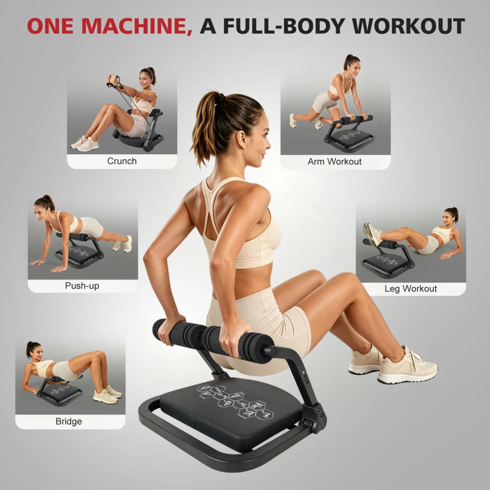 Abdominal Machine with Resistance Bands