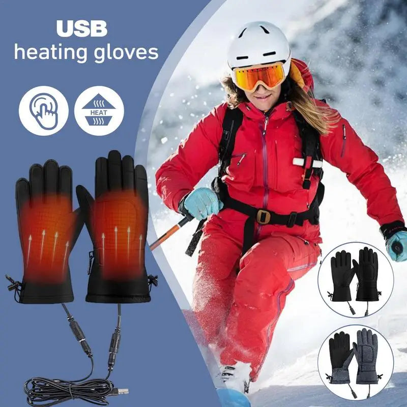 Winter Outdoor Heating Cycling Gloves