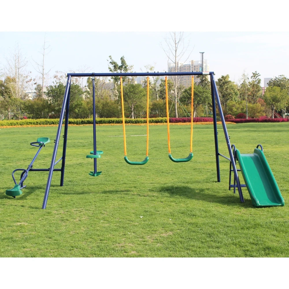 4 in 1 Swing Set With Seesaw