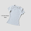 Legging Crop Top Short Sleeves Sports Suit